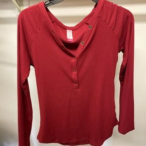 Red Mid Sleeve Shirt